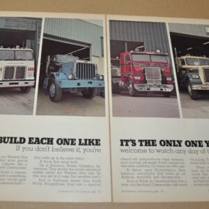 1973 White Truck Ad Print Western Star Autocar Freightliner