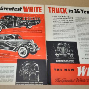 1935 White Streamlined Truck Ad Print Sakhnoffsky