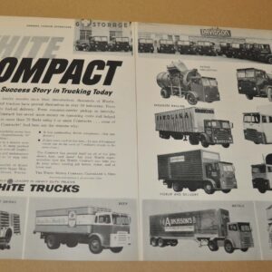 1962 White Compact Truck Ad Print Carolina Refuse Coca-Cola Western Gillette