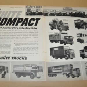 1962 White Compact Truck Ad Print Carolina Davidson Coca-Cola Western Gillette