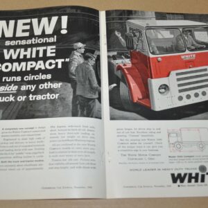 1960 White Compact Truck Ad Print Napco Elston Sanders