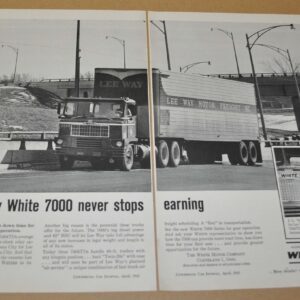 1964 White 7000 Truck Ad Print Wix Filter Lee Way Motor Freight