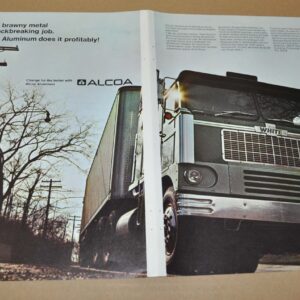 1967 White 7000 Truck Ad Print Alcoa Sunoco Motor Oil