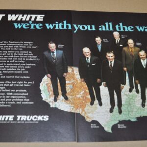 1968 White Truck Ad Print Hendrickson Tandem Logging Chrysler Vari-Speed