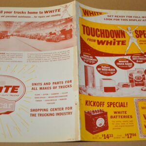 1962 White Truck Ad Print Touchdown Special