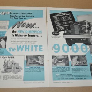 1956 White 9000 Truck Ad Print Purolator EIS Automotive