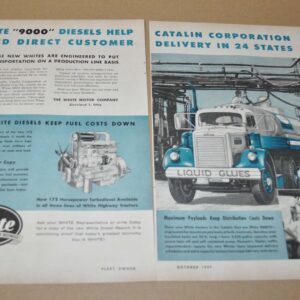 1957 White Truck Ad Catalin Fleet Liquid Glues