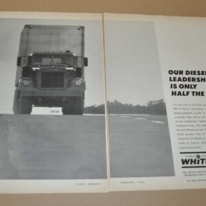 1965 White Truck Ad Print Fruehauf Trailer Huber Motor Express
