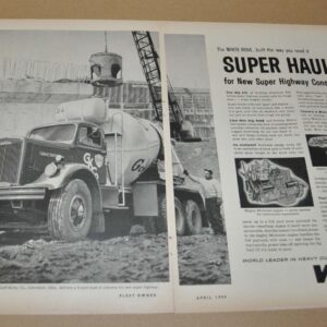 1959 White Truck Ad Mixer Super Hauler US Royal Tire Allison Transmission