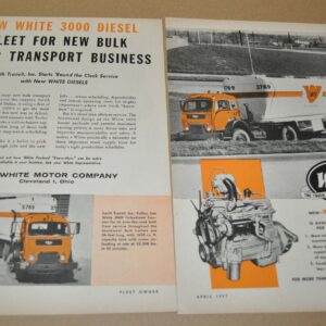 1957 White 3000 Truck Ad Print Smith Transit Fabrilite Du Pont