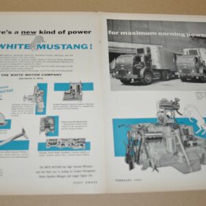 1957 White 3000 Truck Ad Print Morton Frozen Foods American Bosch EIS