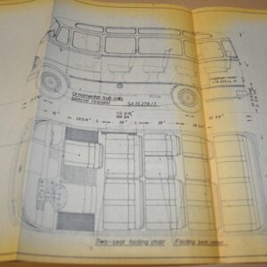 1960 Mercedes Benz O 319 170 Coach Bus no Brochure Prospekt Factory Drawing