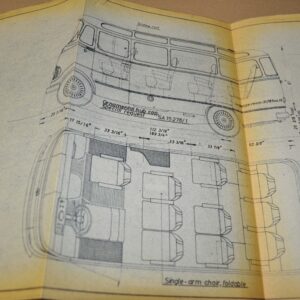 1960 Mercedes Benz O 319 171 Coach Bus no Brochure Prospekt Factory Drawing