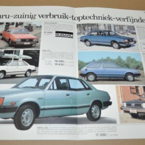 1980s Subaru Range 4WD Brochure Prospekt NL