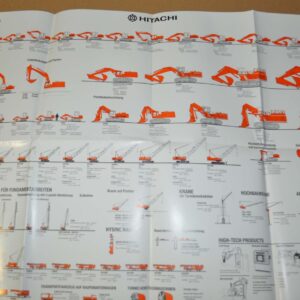Hitachi Kiesel 1989 Model Range Crane Excavator Loader Brochure Prospekt DE
