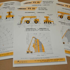 Pinguely TT 10 Crane Specification Brochure Prospekt