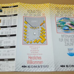 1989 Bauma Komatsu Programm Model Range Brochure Prospekt DE