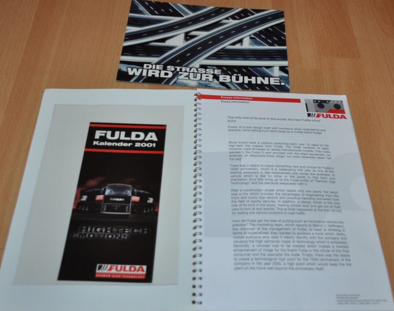 Fulda Show Truck Press Kit Brochure Prospekt Bussing Man Bus Factory Photo Auto Brochure