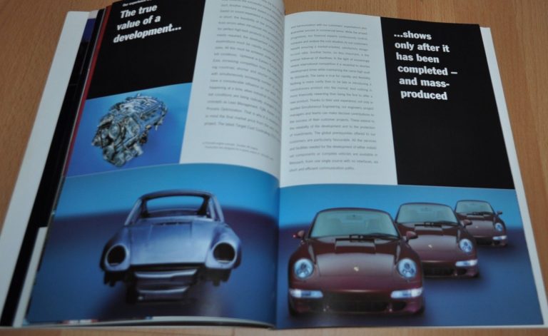 Porsche Engineering Services Brochure Prospekt German Edition Auto Brochure