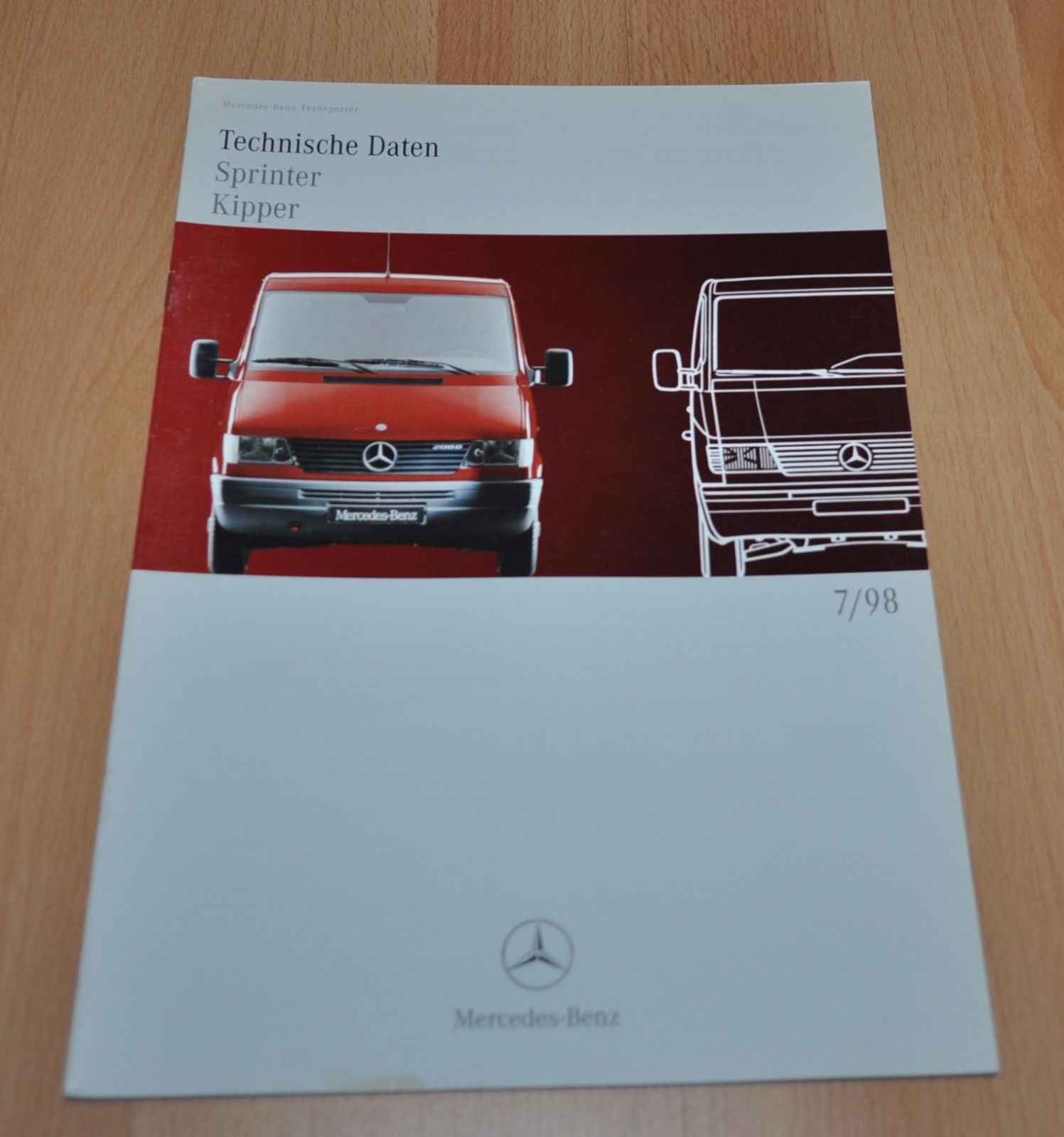 Mercedes Benz Sprinter Kipper Specification Van Truck Brochure Prospekt 08 Auto Brochure