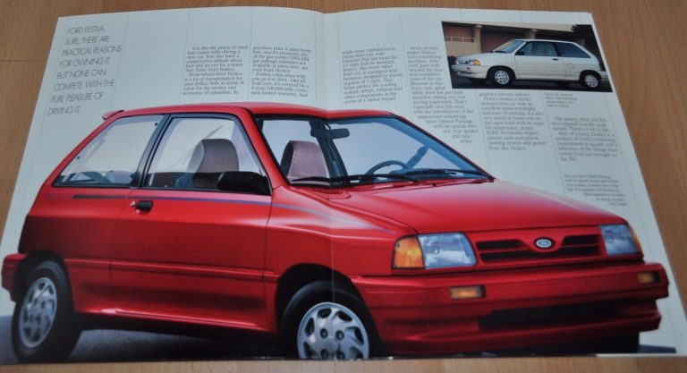 1991 Ford Festiva Big Size Original Car Sales Brochure Catalog Car Truck Manuals Other Car Manuals