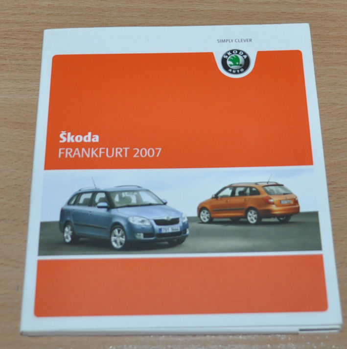 Skoda 2007 Frankfurt Press CD Car Brochure Prospekt